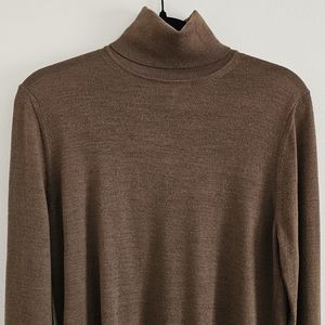 Reiss | Brown Merino Wool Turtle Neck Sweater (Small)